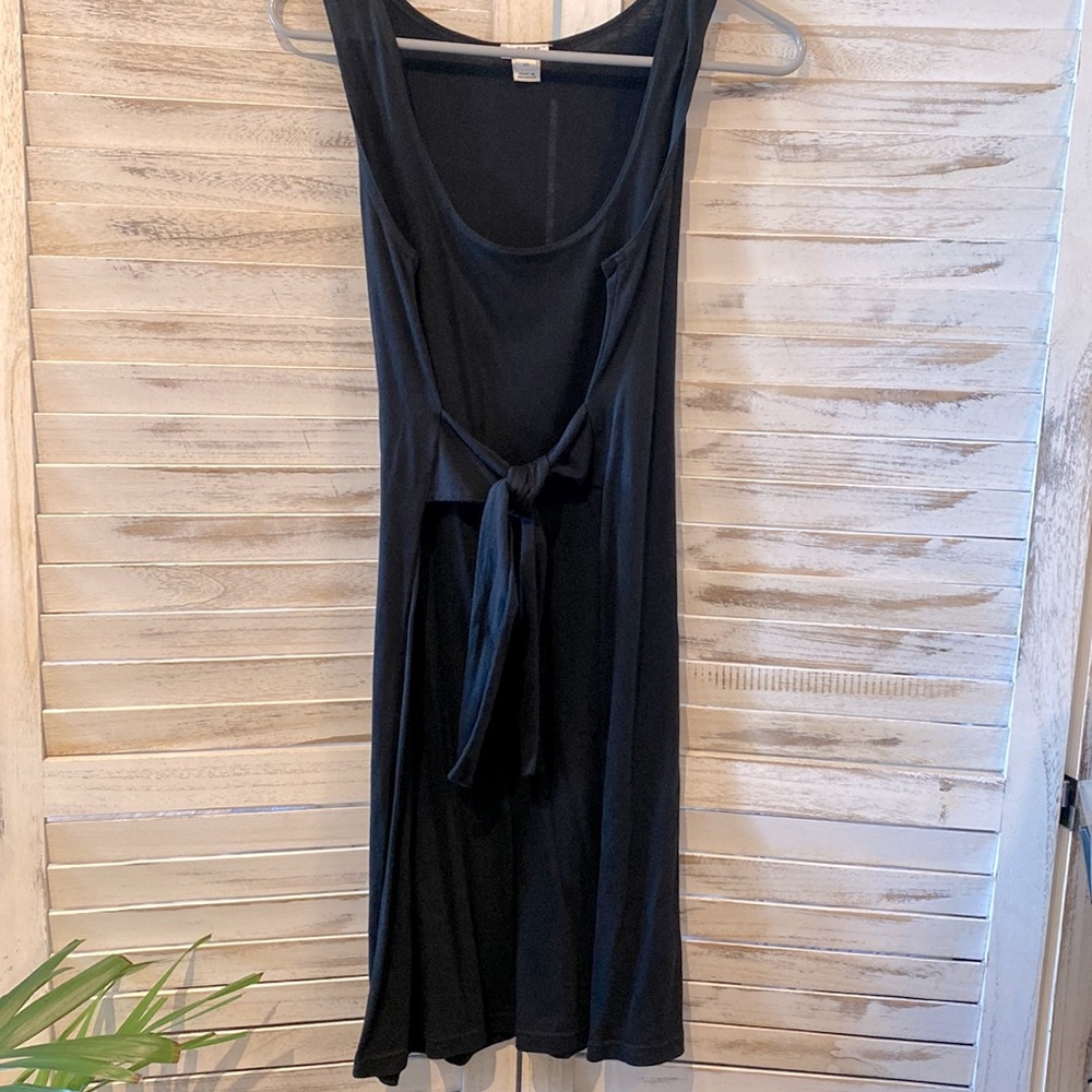 J Crew midi black cotton dress